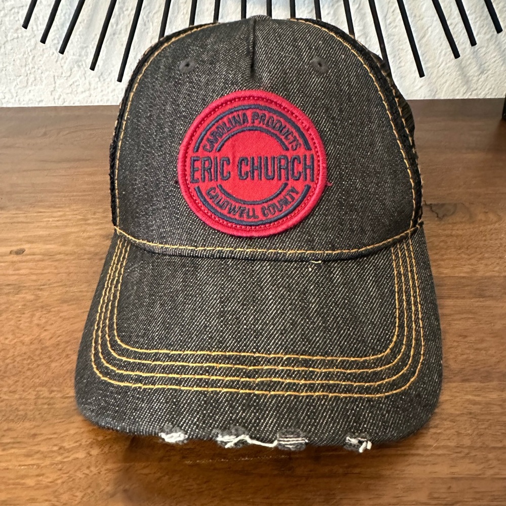 Eric Church Distressed Denim Cap